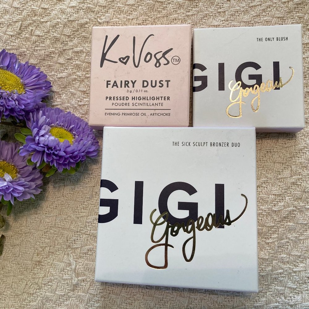 K Voss Highlighter, Gigi Gorgeous Bronzer & Blush